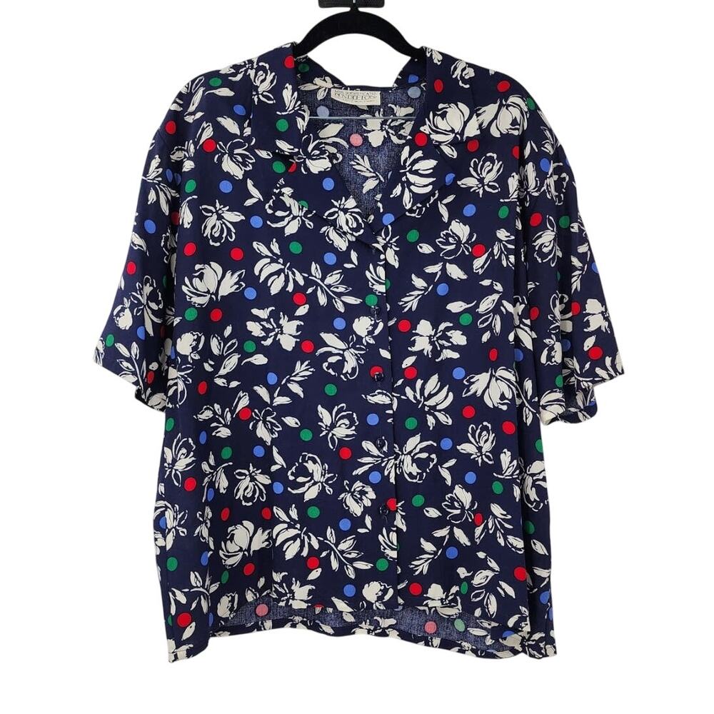 MISS SOPHISTICATES BY PENDLETON Vintage Floral Button Down Shirt Womens Size 16